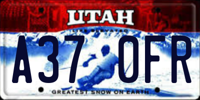 UT license plate A370FR