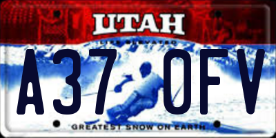 UT license plate A370FV