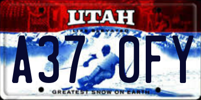 UT license plate A370FY