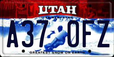UT license plate A370FZ