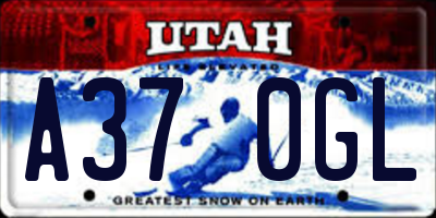 UT license plate A370GL