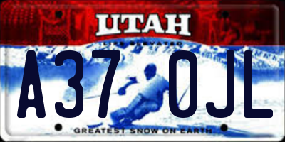 UT license plate A370JL