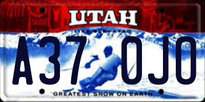 UT license plate A370JO