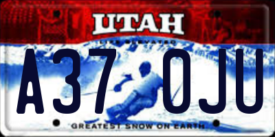 UT license plate A370JU