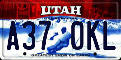 UT license plate A370KL