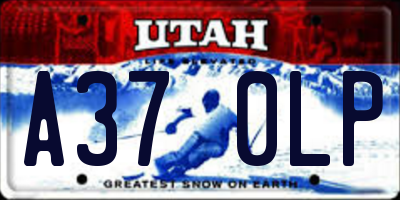 UT license plate A370LP