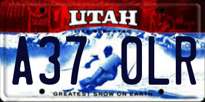 UT license plate A370LR