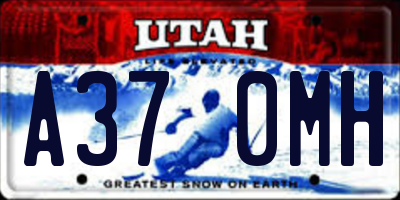 UT license plate A370MH