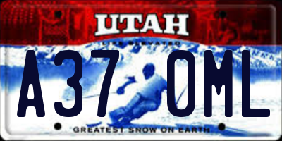 UT license plate A370ML