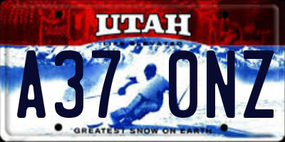 UT license plate A370NZ