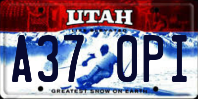UT license plate A370PI