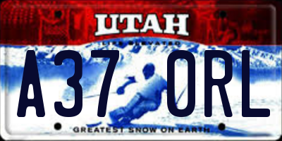 UT license plate A370RL