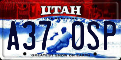 UT license plate A370SP