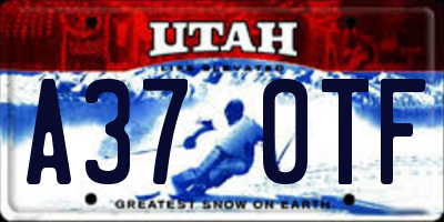 UT license plate A370TF