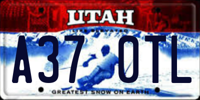 UT license plate A370TL