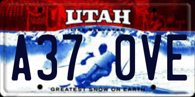 UT license plate A370VE