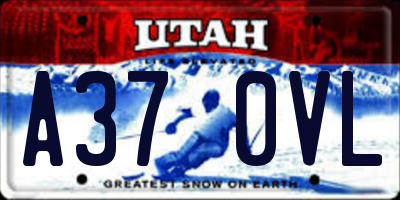 UT license plate A370VL