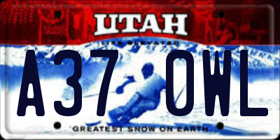 UT license plate A370WL