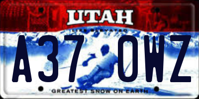 UT license plate A370WZ