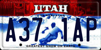 UT license plate A371AP