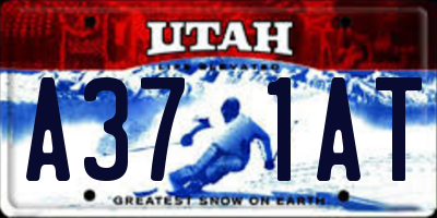 UT license plate A371AT