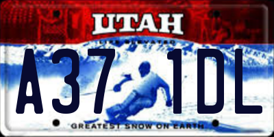 UT license plate A371DL
