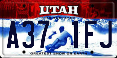 UT license plate A371FJ