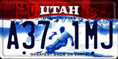 UT license plate A371MJ