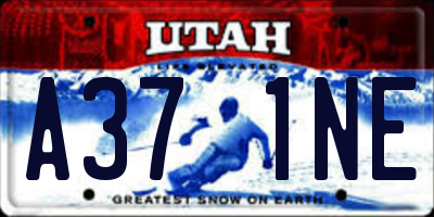 UT license plate A371NE