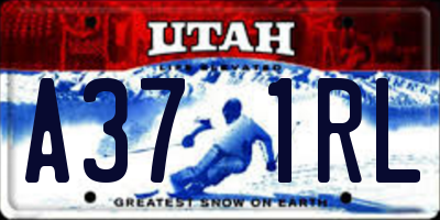 UT license plate A371RL