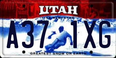 UT license plate A371XG