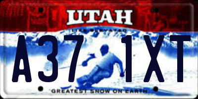 UT license plate A371XT