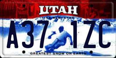 UT license plate A371ZC