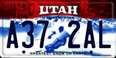 UT license plate A372AL