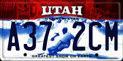 UT license plate A372CM