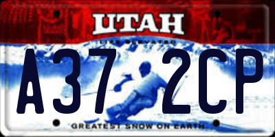 UT license plate A372CP