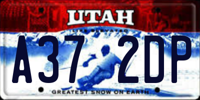 UT license plate A372DP