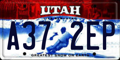 UT license plate A372EP