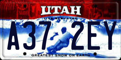 UT license plate A372EY