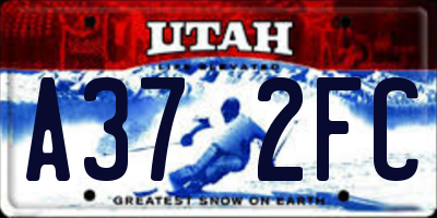 UT license plate A372FC