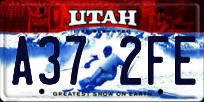 UT license plate A372FE