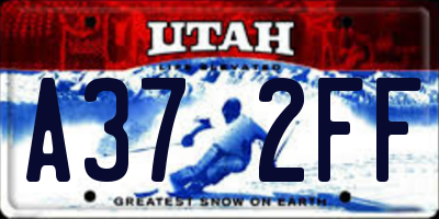 UT license plate A372FF