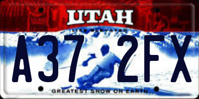 UT license plate A372FX