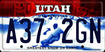 UT license plate A372GN