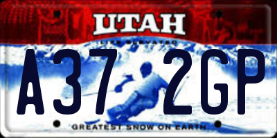 UT license plate A372GP