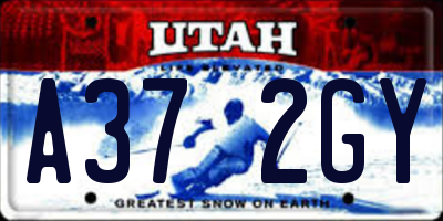 UT license plate A372GY