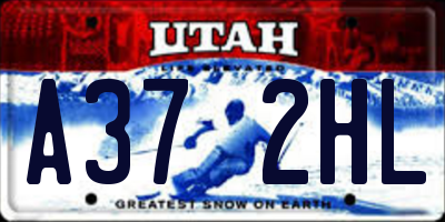 UT license plate A372HL