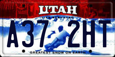UT license plate A372HT