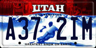 UT license plate A372IM