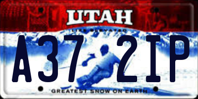 UT license plate A372IP